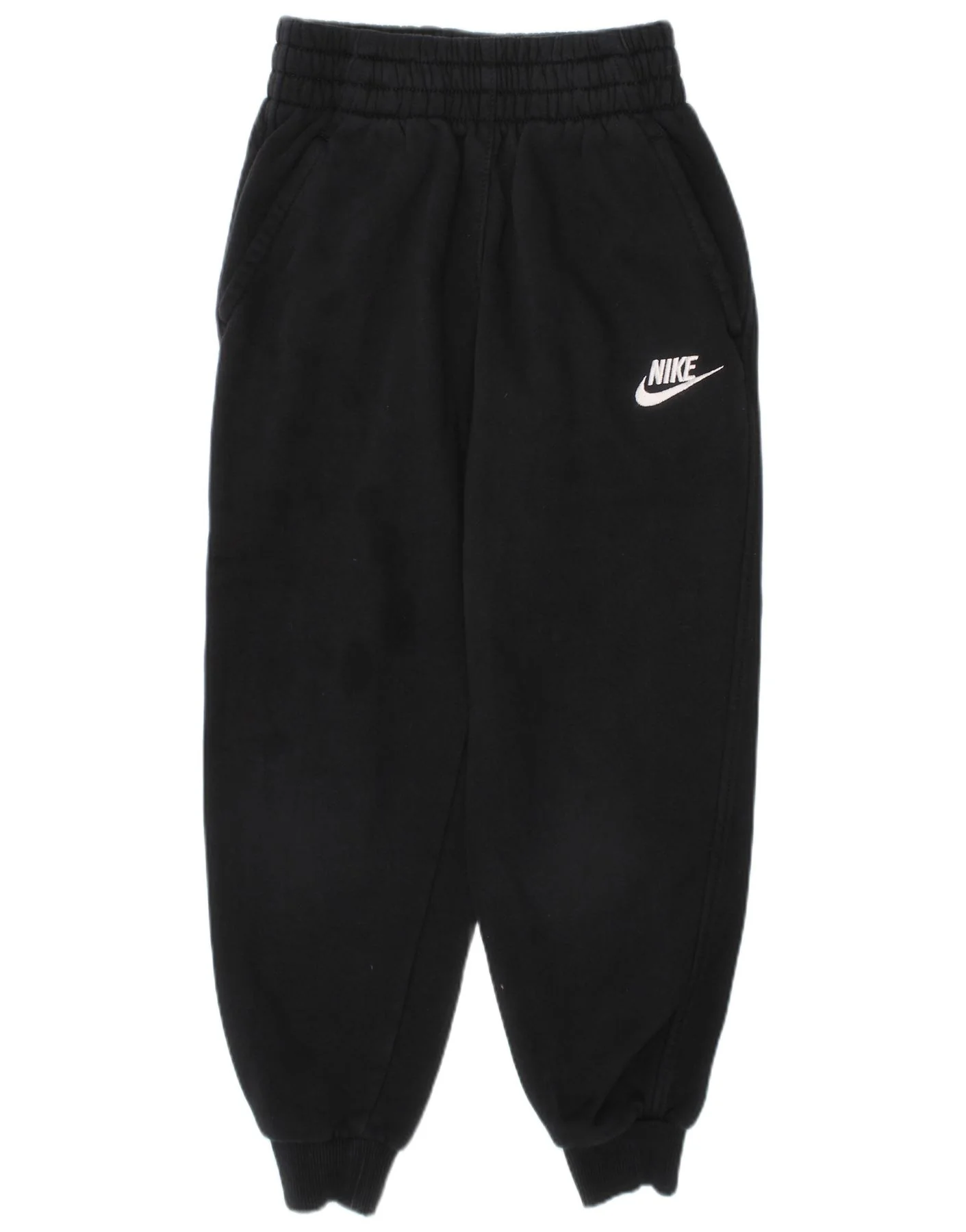 NIKE Girls Tracksuit Trousers Joggers 7-8 Years XS Black Cotton - Imagen 3