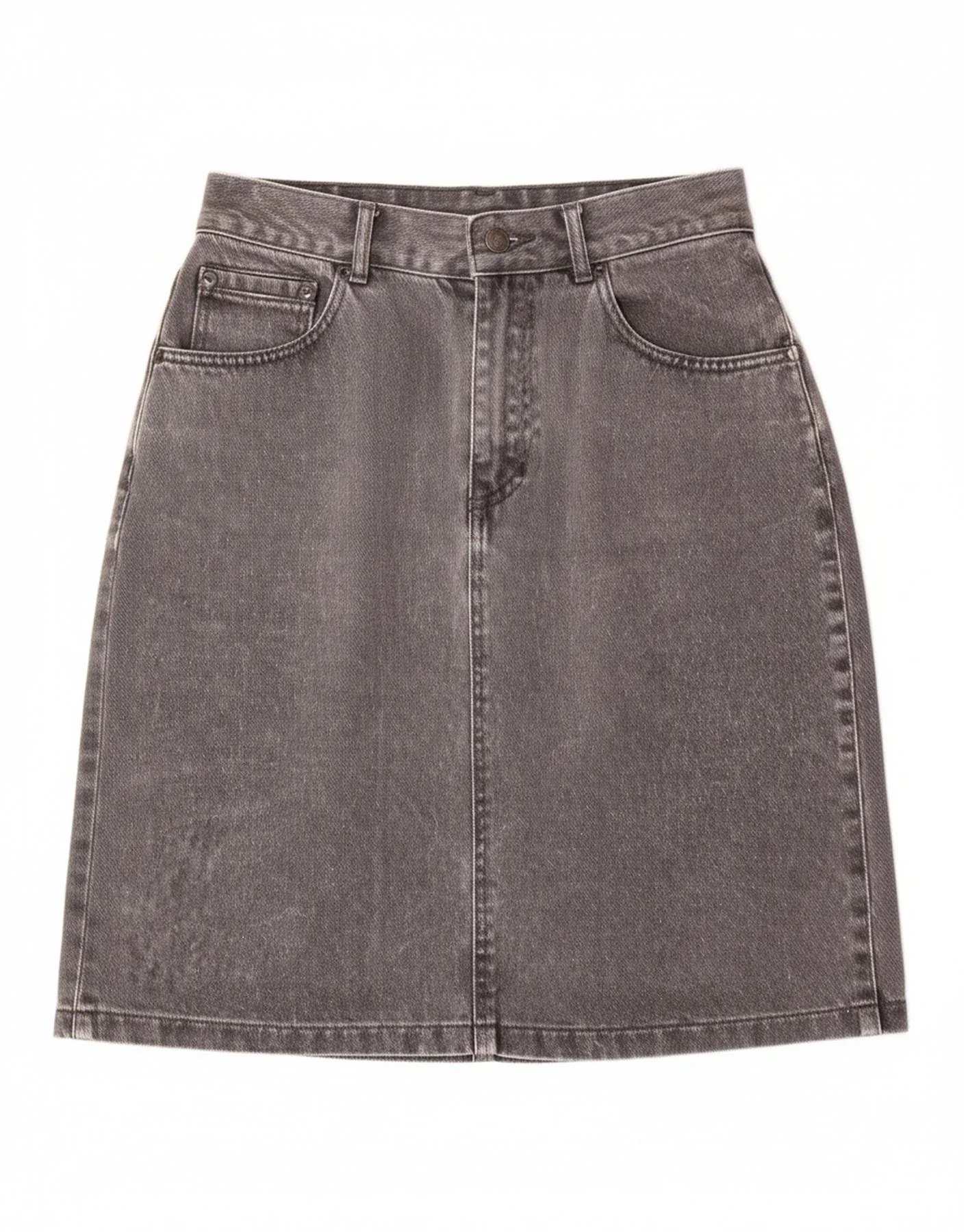 BANANA REPUBLIC Womens Denim Skirt UK 6 XS W24 Grey Cotton