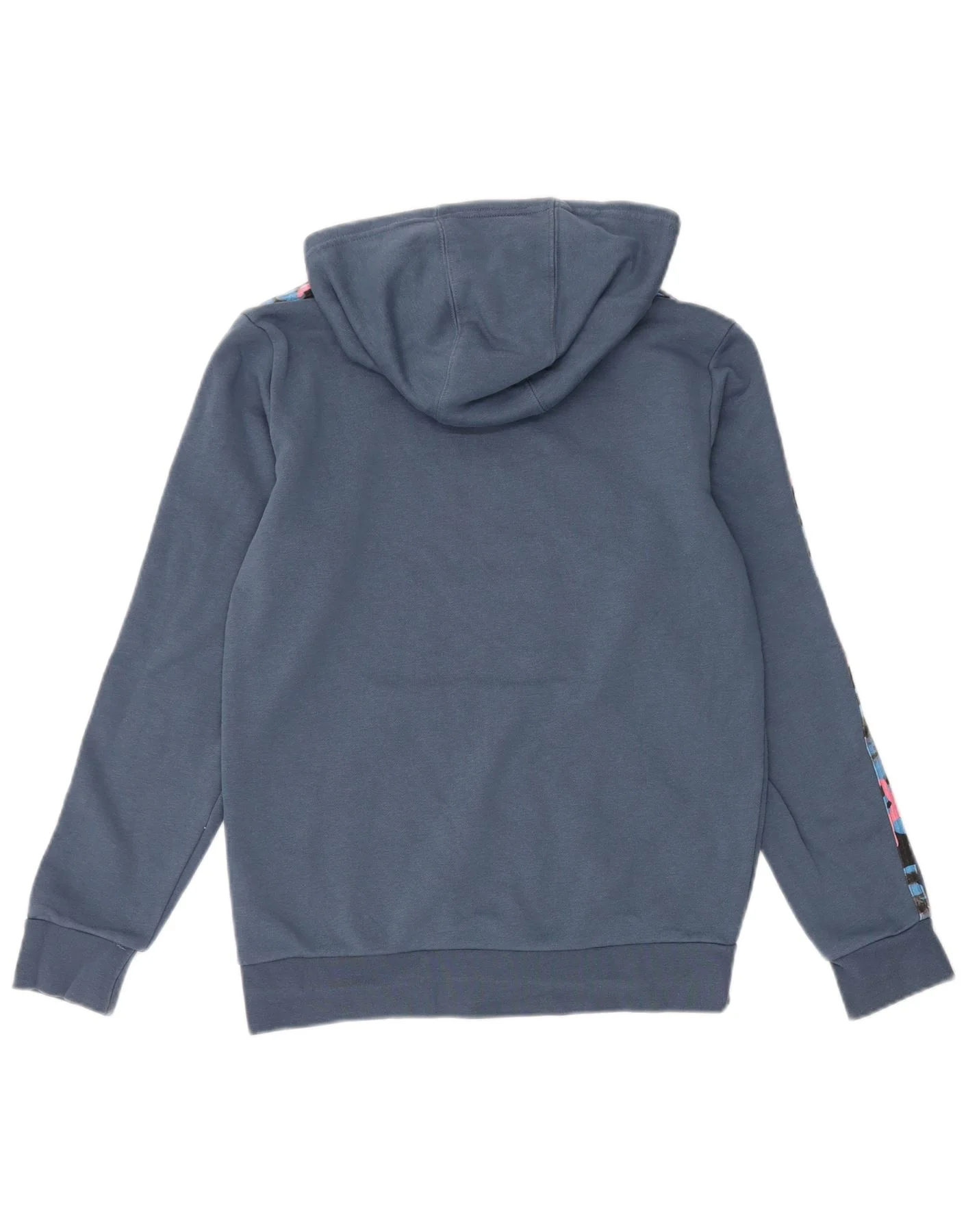 Sudadera con capucha gráfica ADIDAS para niñas, 13-14 años, algodón azul, deportiva - Imagen 4