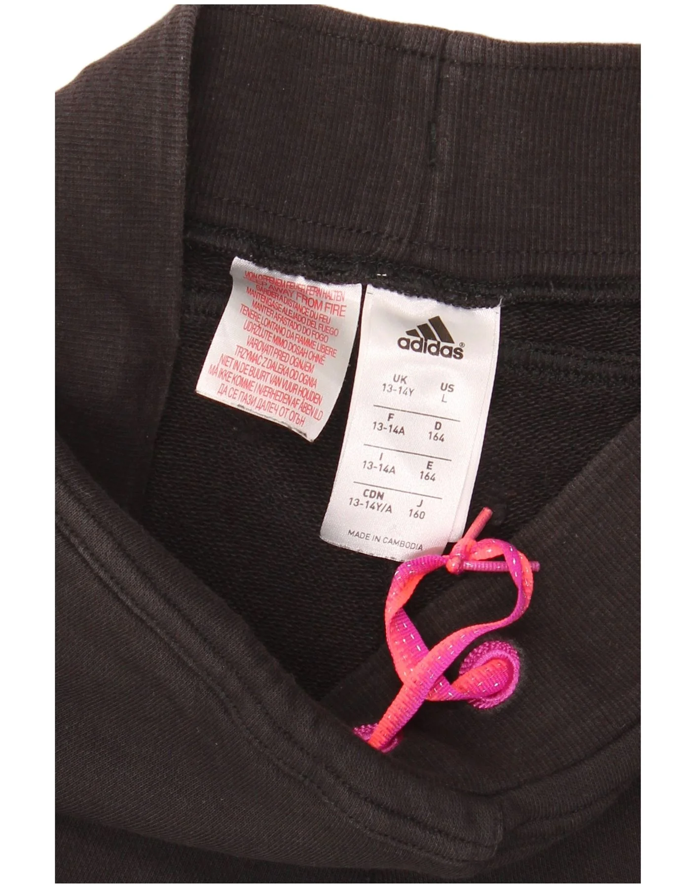 ADIDAS Girls Capri Tracksuit Trousers Joggers 13-14 Years Black Sports - Imagen 5
