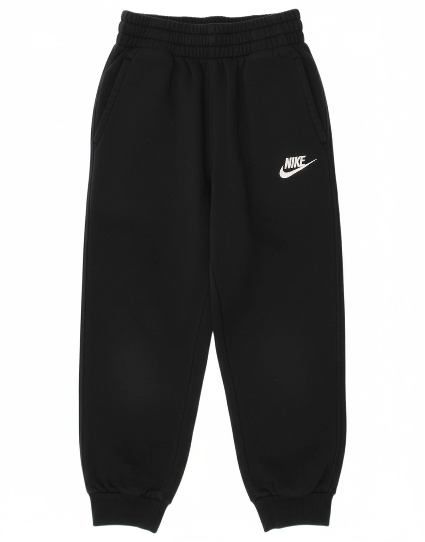 NIKE Girls Tracksuit Trousers Joggers 7-8 Years XS Black Cotton