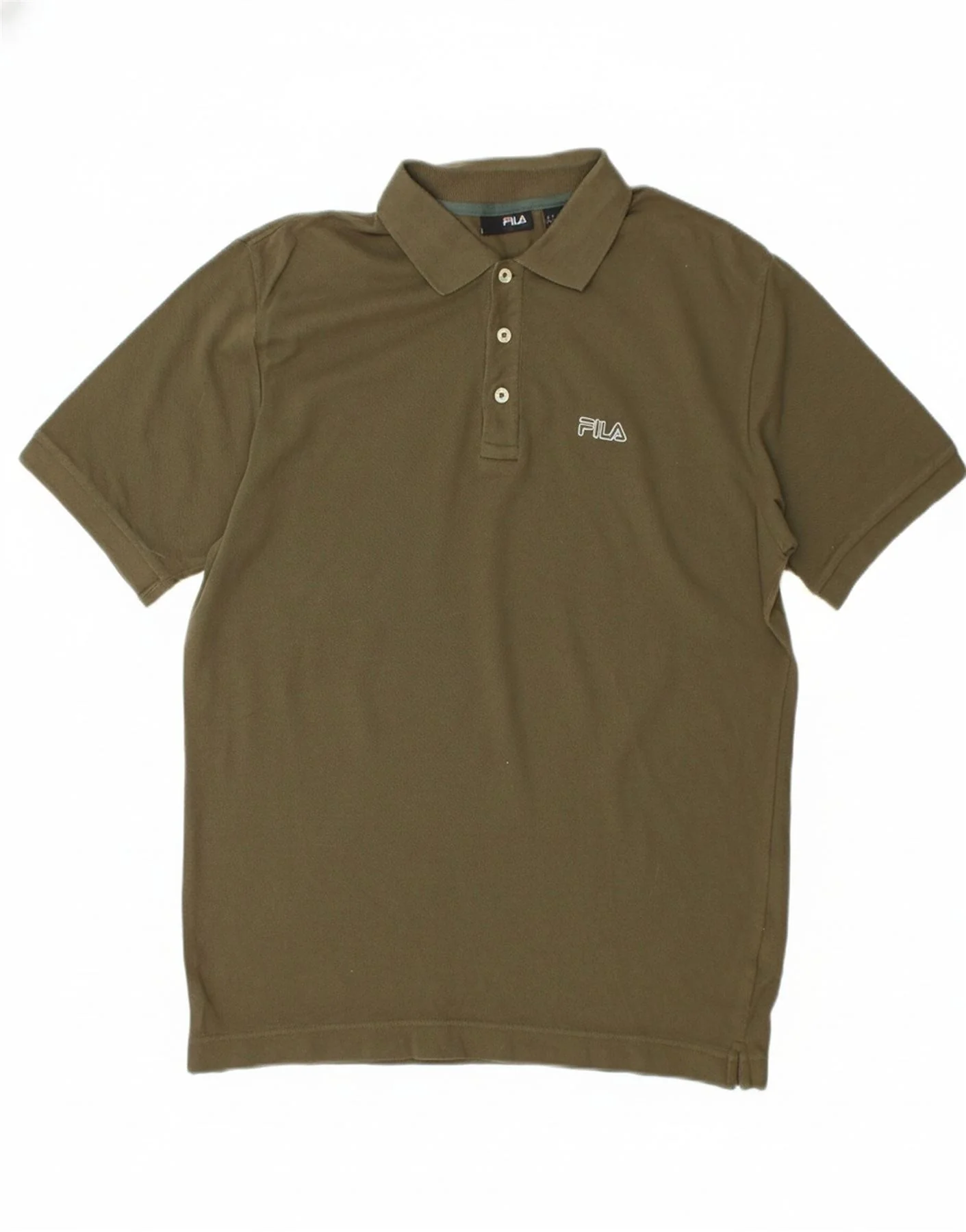 Polo FILA para hombre de algodón color caqui medio