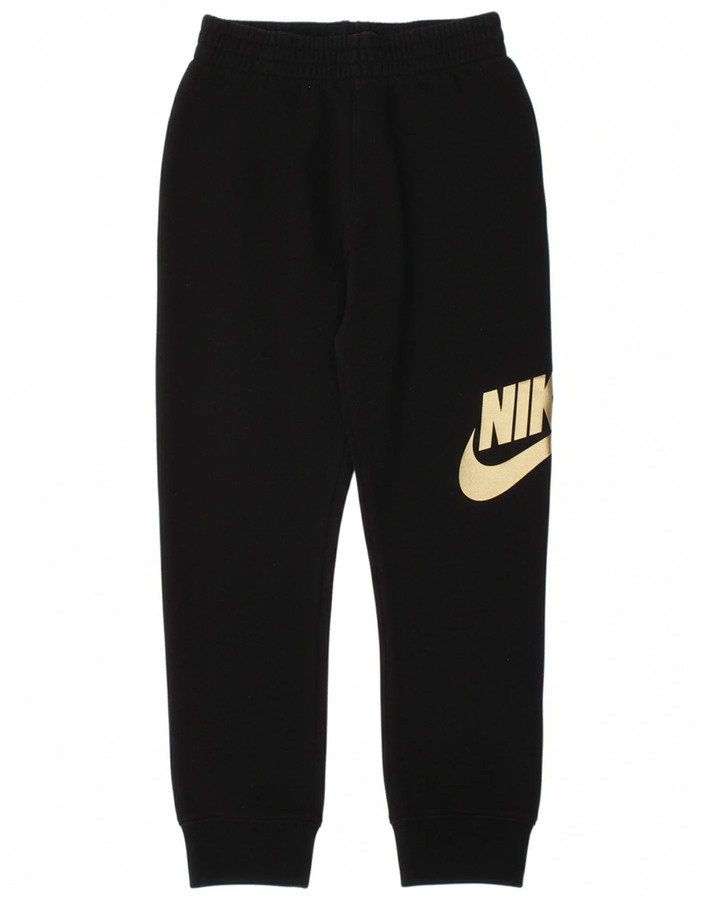 NIKE Pantalones de chándal con gráfico para niñas, 6-7 años, grande, negro