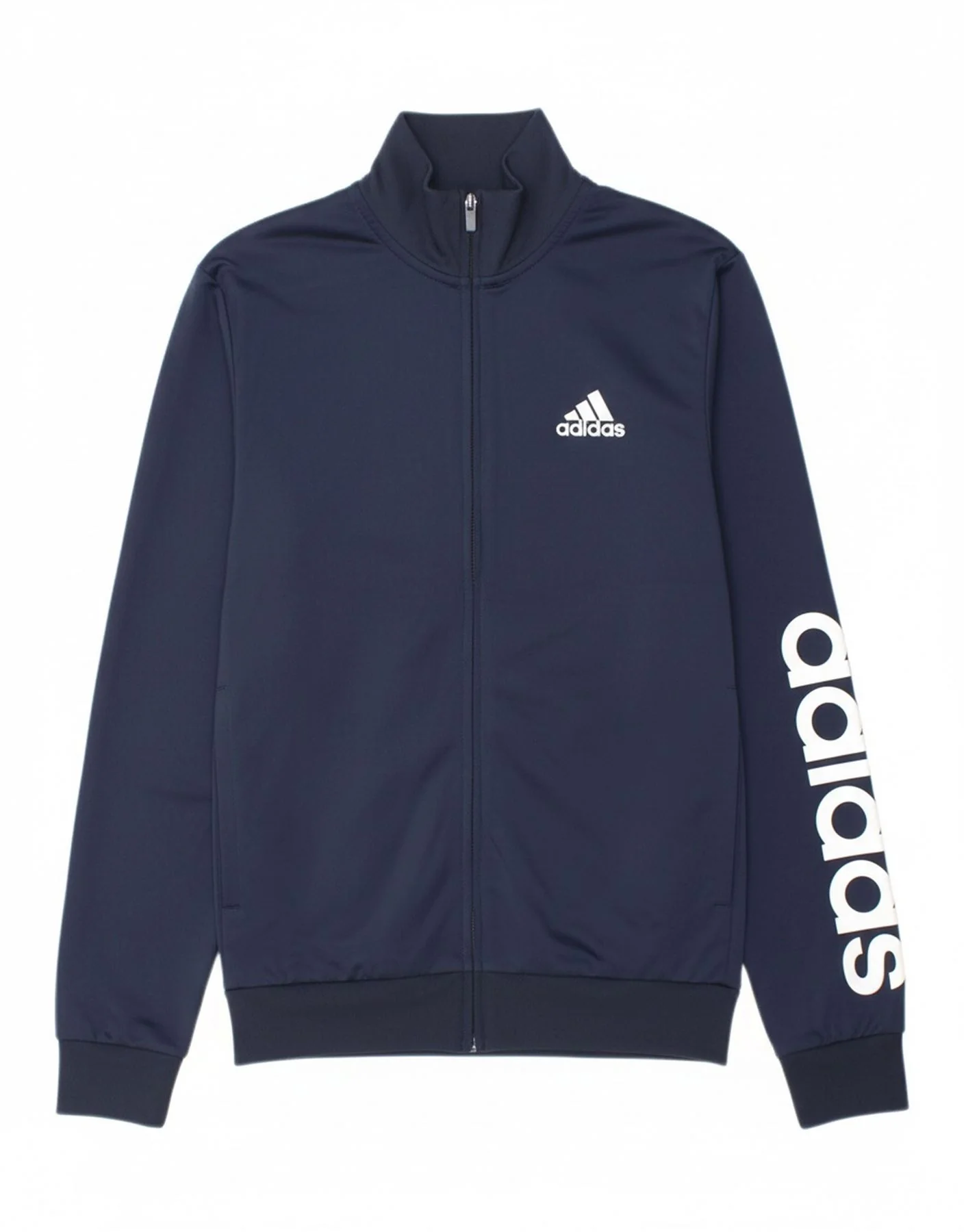 Chaqueta deportiva con gráfico de adidas para hombre, talla 36/38 (Reino Unido), azul marino