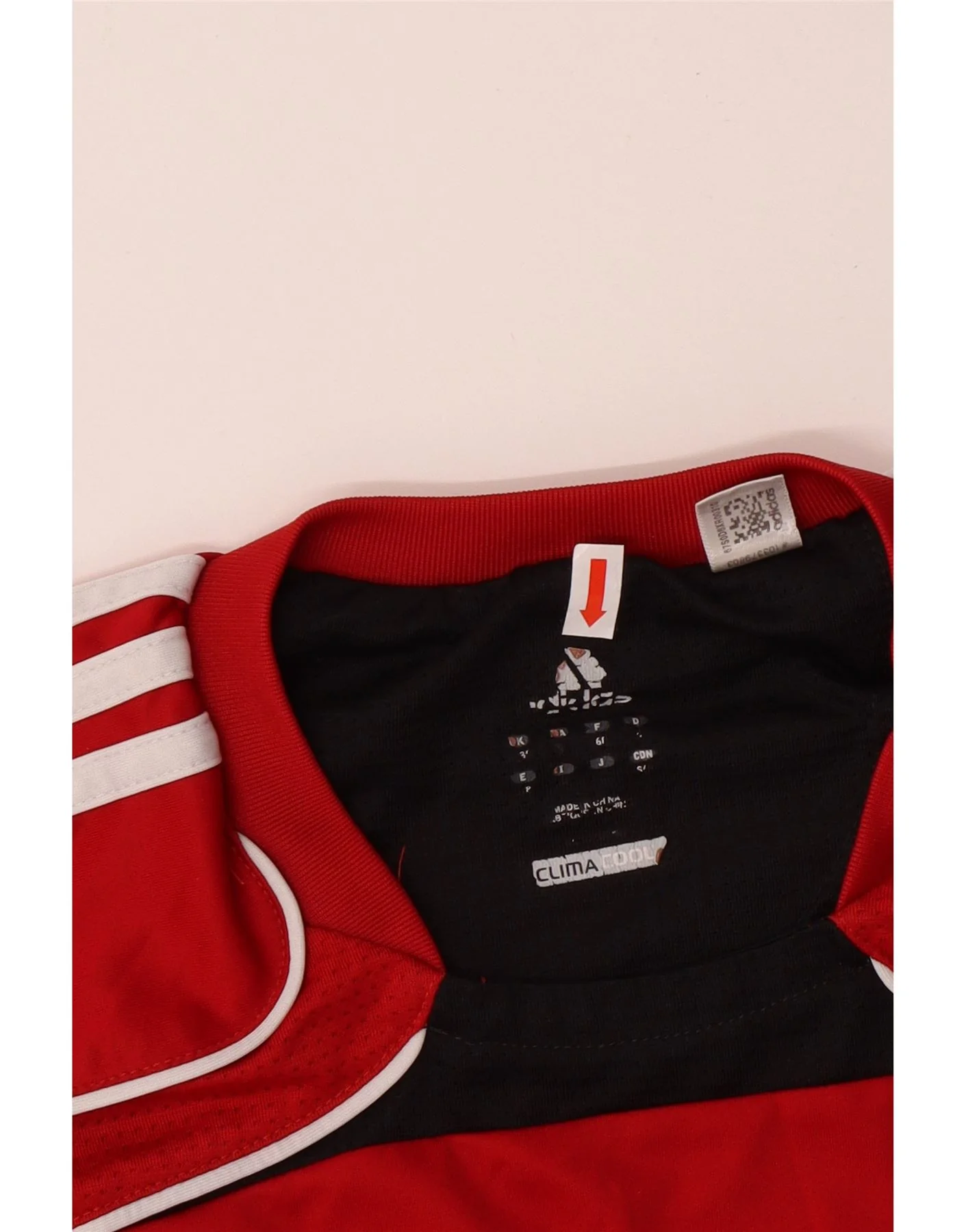 ADIDAS Mens Climacool Graphic T-Shirt Top Small Red Colourblock Polyester - Imagen 4