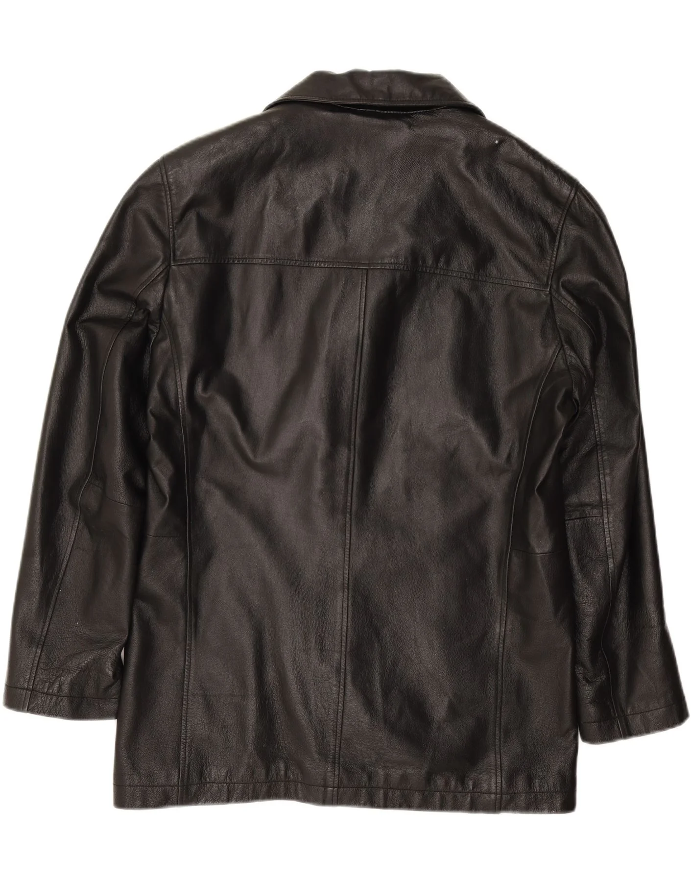 Chaqueta de cuero ROUTE 66 para hombre, talla 38 del Reino Unido, color negro medio - Imagen 4