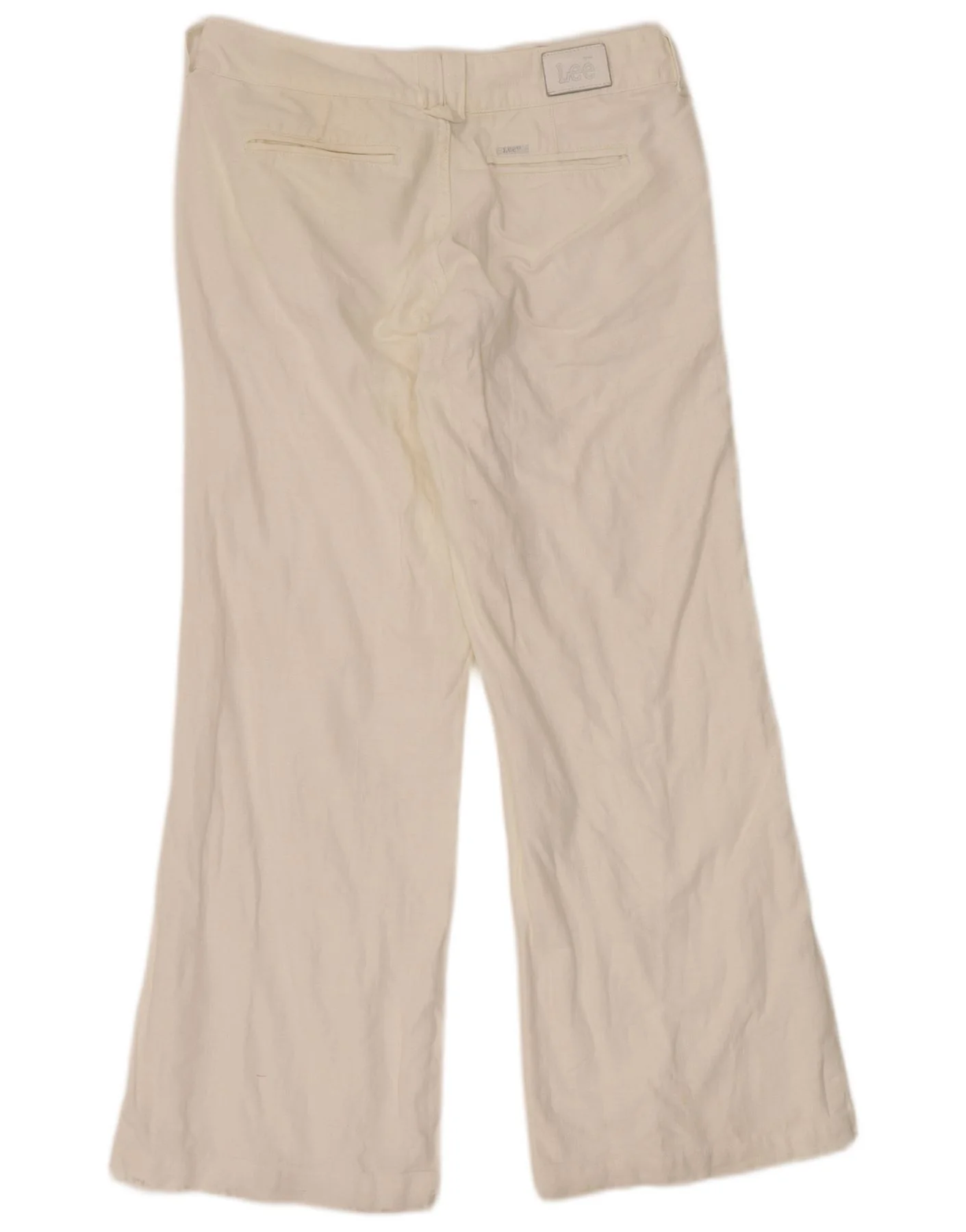 LEE Womens Bristol Bootcut Casual Trousers W29 L33 White Cotton - Imagen 4