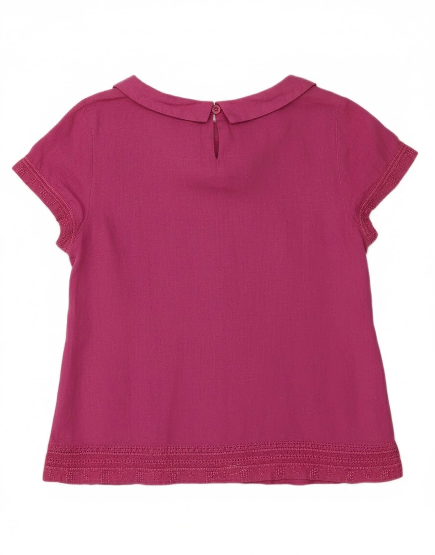 WHITE STUFF Womens Blouse Top UK 10 Small Pink Linen - Imagen 2