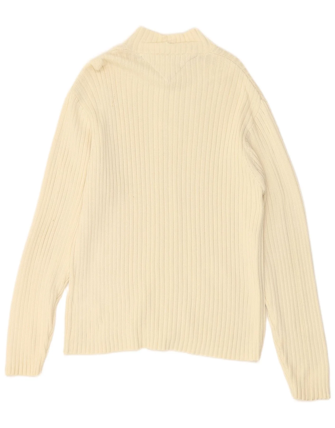 TOMMY HILFIGER Suéter cárdigan para mujer, talla 14 del Reino Unido, algodón blanco roto - Imagen 4