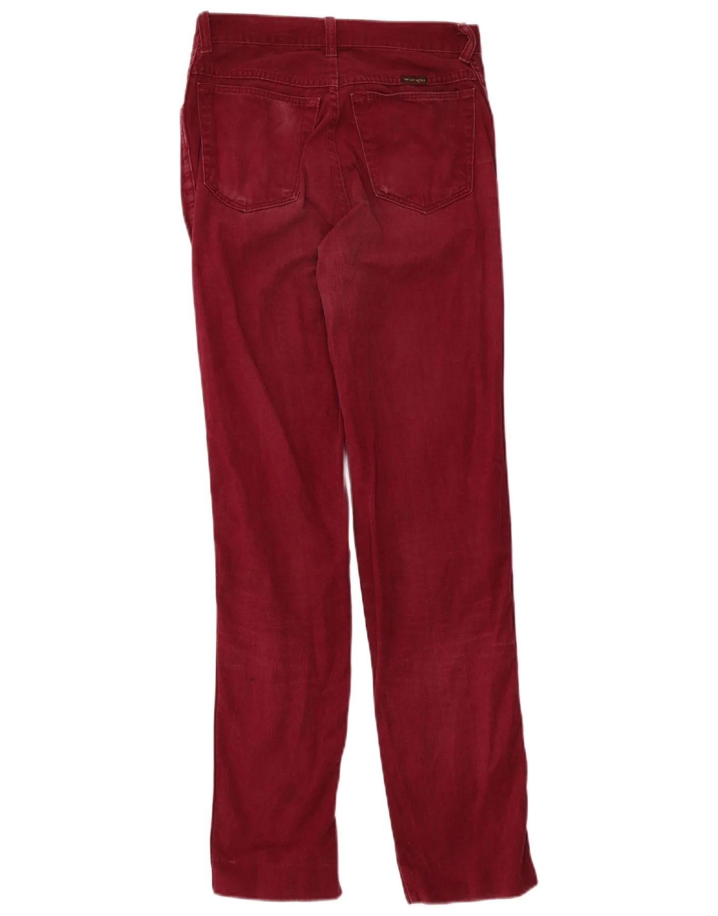 WRANGLER Womens Straight Jeans W30 L31 Burgundy - Imagen 3