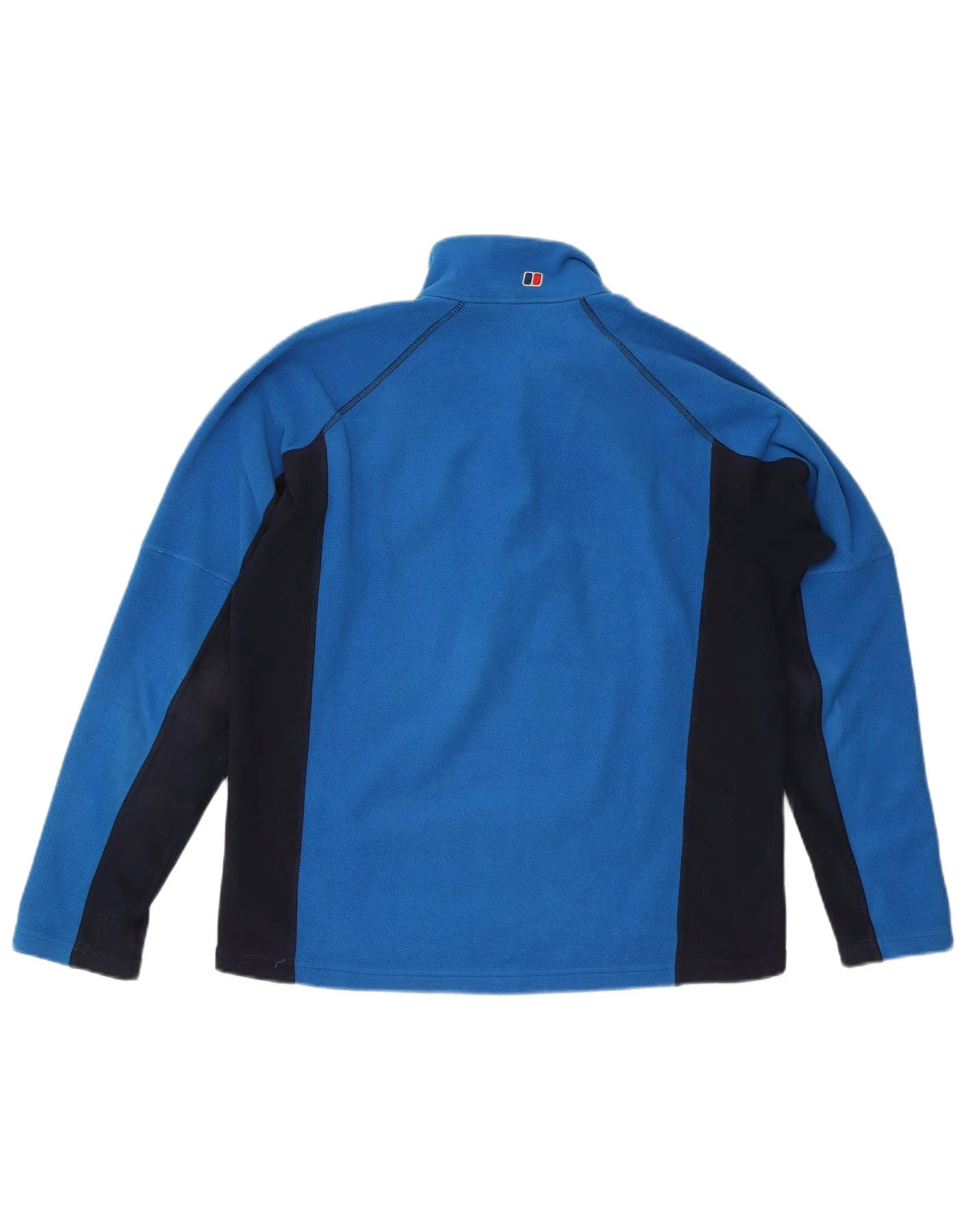 Jersey de forro polar con cuello de cremallera para hombre de BERGHAUS, color azul medio, poliéster con bloques de color - Imagen 2